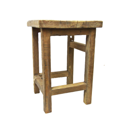 Stołek z drewna egzotycznego Stolik Taboret vintage 50cm